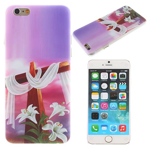 The Cross and Lilies Pattern PC Hard Cover for iPhone 6