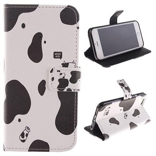 The Cow Design PU Full Body Case with Stand with Card Slot for iPhone 6