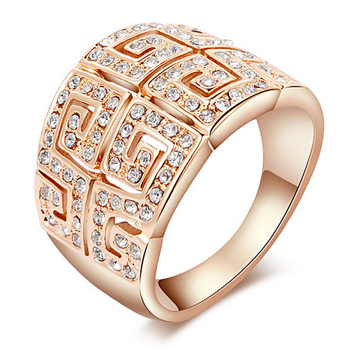 ROXI Luxury Rose Gold Plated Austrian Crystals Statement Ring(1 Pc)