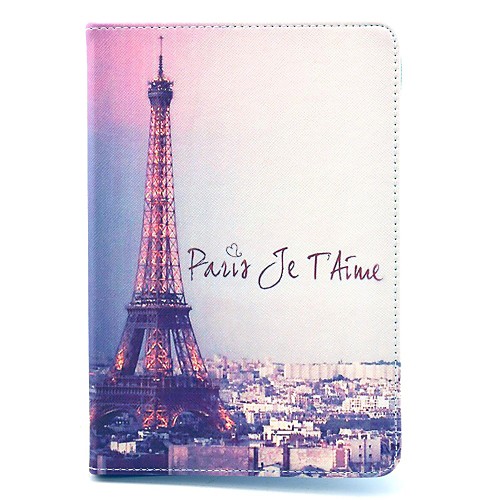 Beautiful Eiffel Tower Pattern PU Leather Full Body Case with Stand for iPad mini 3, iPad mini 2, iPad mini