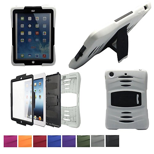 Hybrid Armor Series Shockproof Silicone Defender Case Cover with Kickstand for iPad Air (Assorted Color)