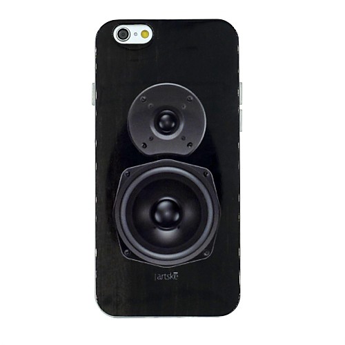 A Black Speaker Pattern TPU Soft Back Cover Case for iPhone 6