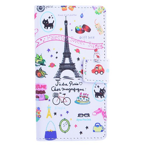 Palettes Sweet Street Pattern PU Leather Case with Stand and Card Slot for Sony Z3 Compact