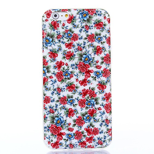 Beautiful Blooming Blossoms Pattern Silicone Soft Cover and Mini Diaplay Stand for iPhone 6