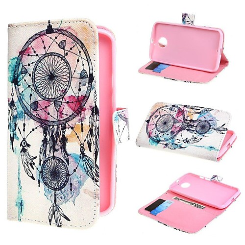 Dream Catcher Wallet PU Leather Case Cover with Stand and Card Slot for Motorola Moto X1 X2 XT1097