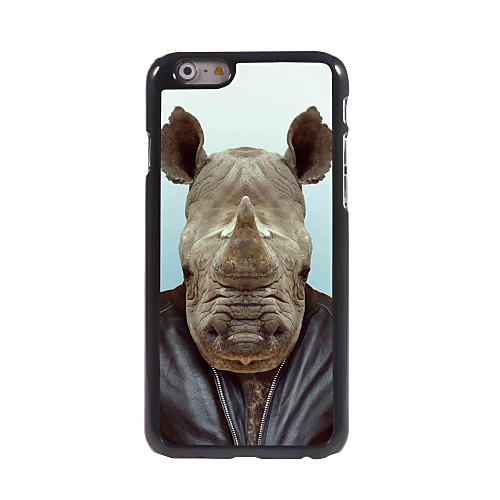 Cool Rhinoceros Pattern Aluminum Hard Case for iPhone 6