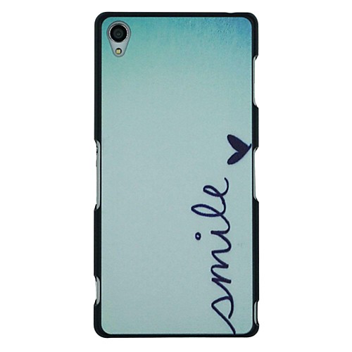 Smile Word Heart Pattern PC Hard Back Cover Case for Sony Xperia Z3