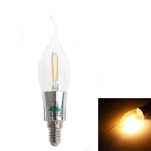 Zweihnder E14 2W 180LM 3000-3500K Tungsten Filament Core Warm Light Candle Light (220-240V)