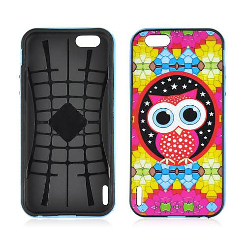 Angibabe 2 in 1 Owl Pattern SiliconPC Soft Slim Back Cover for iPhone 6 Case 4.7 inch