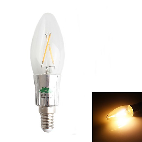 Zweihnder E14 2W 180LM 3000-3500K Tungsten Filament Core Warm Light Candle Light (220-240V)