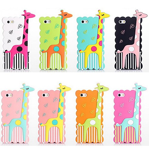 Cute Giraffe Silicone Soft Case for  iPhone 4/4S  (Assorted Colors)