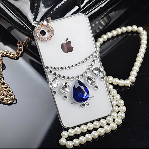 Princess Necklace with  Diamond Hard Back Cover  for iPhone 4 / iPhone 4S