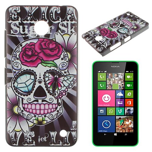 Skull Flowerl Pattern PC Hard Case for Nokia Lumia N630