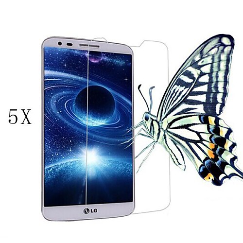 [5-Pack]Professional High Transparency LCD Crystal Clear Screen Protector with Cleaning Cloth for LG G2