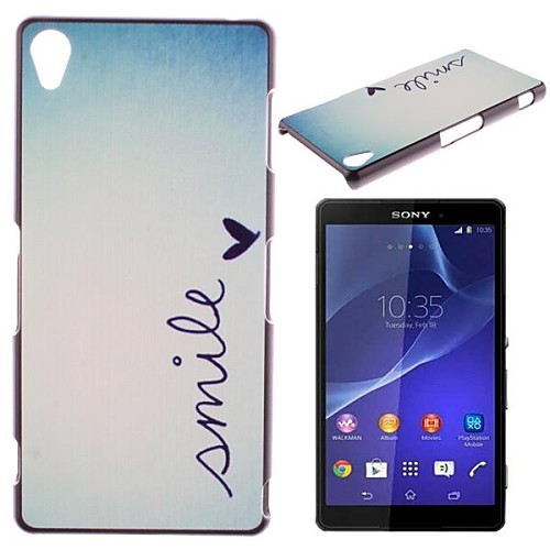 Smile Heart Pattern PC Hard Back Case for Sony Xperia Z3