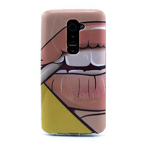 Smoking Mouth Pattern Soft TPU Protective Case for LG G2/D802