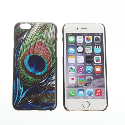 The peacock Feather Pattern Hard Back Cover for iPhone 6