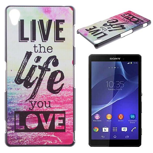 Live and Life of Sea Pattern PC Hard Case for Sony Z2 L50w