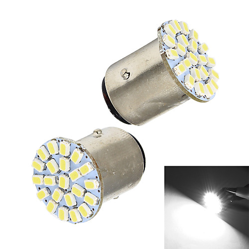 Merdia 1157 22x1206SMD светодиодных Белый автомобилей задний фонарь / Управление свет (2 шт)