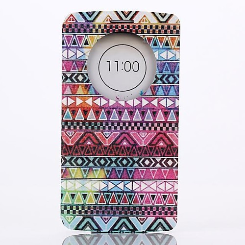 Geometry Pattern Full Body PU Leather Case Cover with Stand  for LG G3