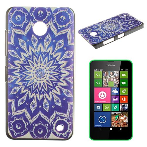 Blue Sun Flowers Pattern PC Hard Case for Nokia Lumia N630