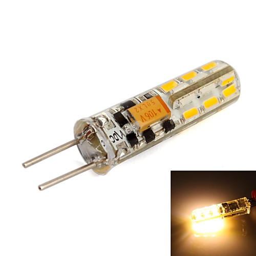 g4 2w 24x 3014 SMD 110lm 3000k теплый белый свет привел кукуруза лампа (12 В постоянного тока)