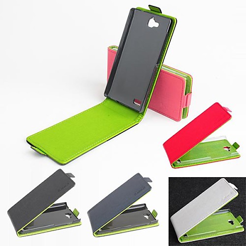 Hot Sale 100% PU Leather Flip Leather Up and Down Case for Huawei Honor 3C(Assorted Color)