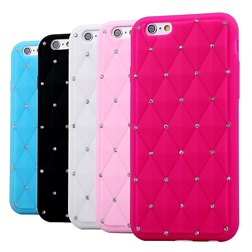 Shiny  with Diamond Silicone Soft Case for  iPhone 6 (Assorted Color)