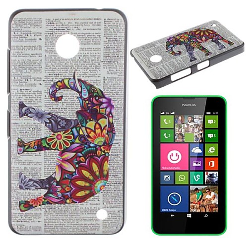 Color the Elephant Pattern PC Hard Case for Nokia Lumia N630