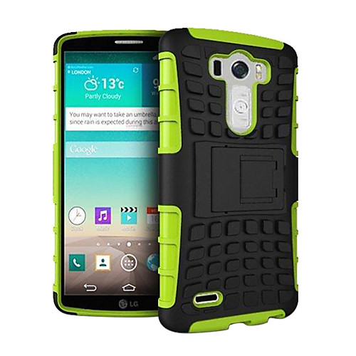 Solid Colour Hard/Soft Case Design with Stand for LG G3