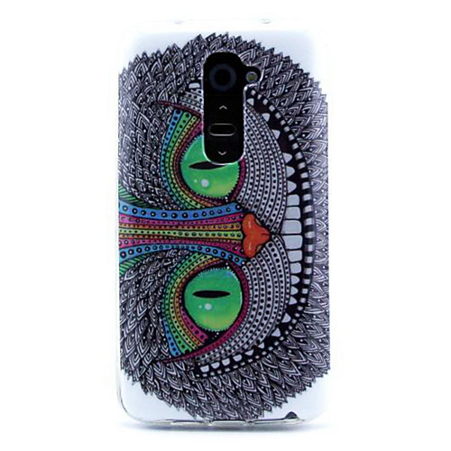 Green Eyes Owl Pattern Soft TPU Protective Case for LG G2/D802