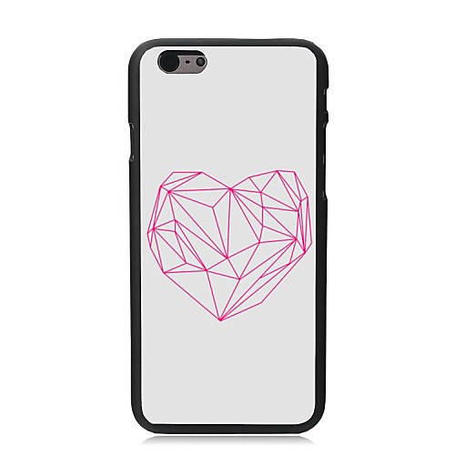 Elonbo Heart Shaped Diamond Plastic Hard Back Cover for iPhone 6