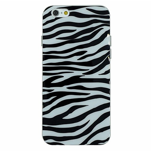 The Zebra Stripe Pattern TPU Soft Back Cover Case for iPhone 6