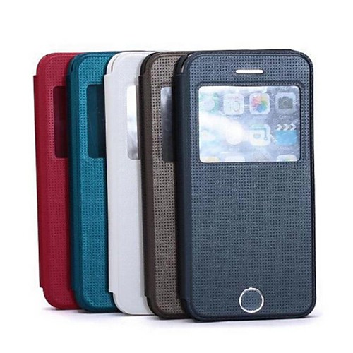 4.7 Inch  PU Wallet Leather with Window Case for iPhone 6 (Assorted Colors)