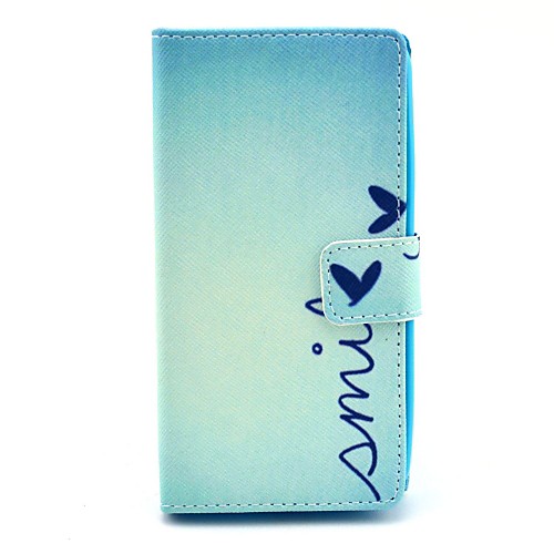 Smile From Heart Pattern PU Leather Full Body Cover with Card Slot for Nokia Lumia N630