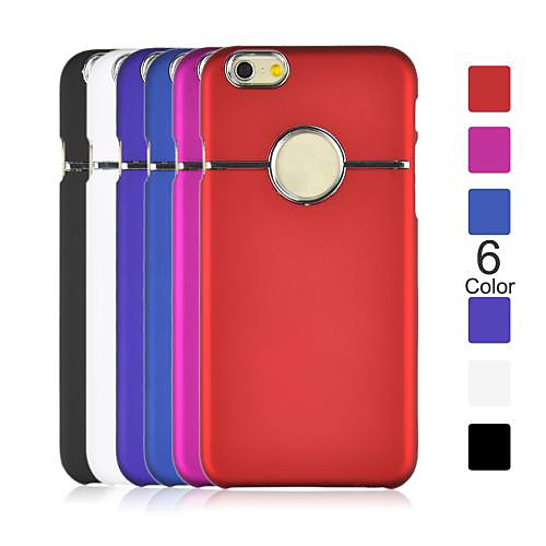 Angibabe Hard Plastic Back Cover with Chrome Metal Ring Hole for iPhone 6 Case 4.7 inch