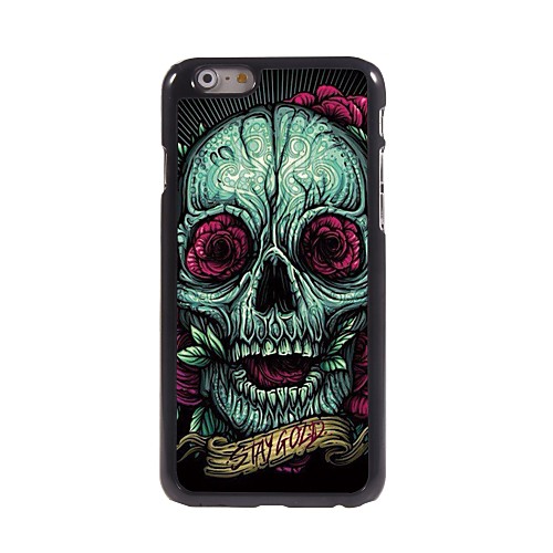 Rose Skull Pattern Aluminum Hard Case for iPhone 6 Plus