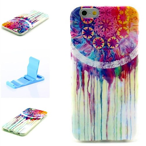 Colorful Tears Pattern Silicone Soft Cover and Mini Diaplay Stand for iPhone 6