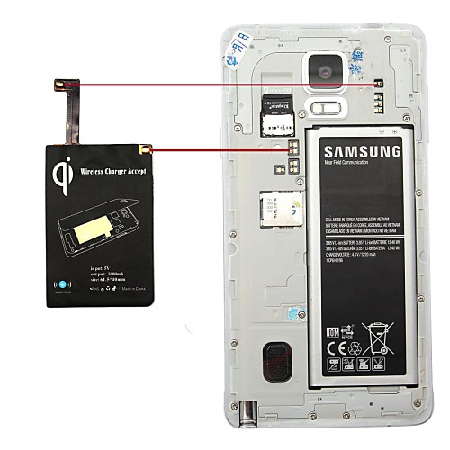 ци приемник беспроводной зарядки для Samsung Galaxy Примечание 4 n9100 (черный)