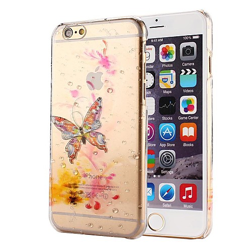 Color Butterfly Raindrop Pattern PC Hard Case for iPhone 6