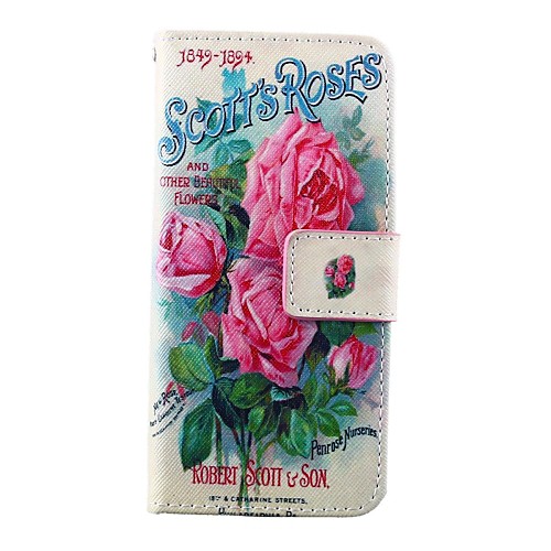 Rose Pattern PU Leather Full Body Case for iPhone 6