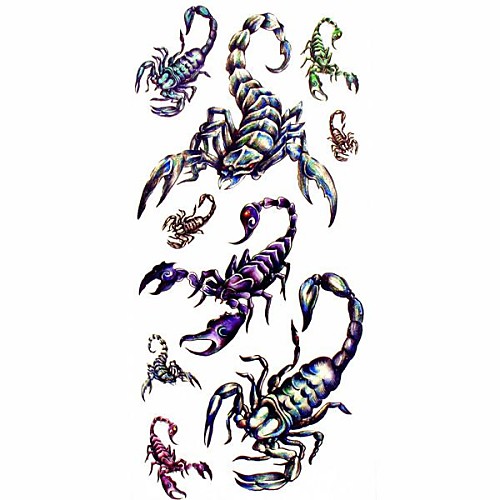 1pc Big Scorpion Waterproof Tattoo Sample Mold Temporary Tattoos Sticker for Body Art(18.5cm8.5cm)