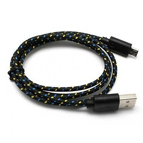 андроид тканые круглой проволоки общего кабеля тканые нейлон кабель v8 трубку для Samsung (разных цветов)