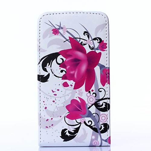 Purple Flower Full Body PU Leather Case with Card Slot for  LG Series III L70