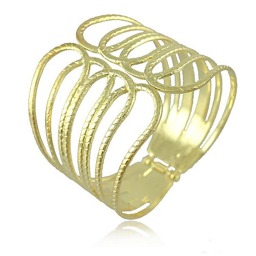 Punk Fashion Golden Hollow Bangle Bracelets