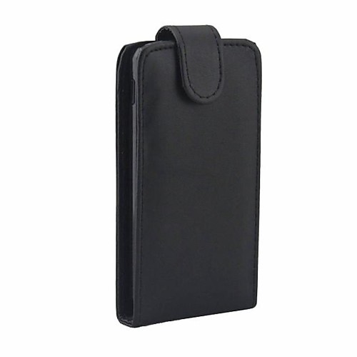 Solid Color Pattern Open Up and Down PU Leather Full Body Case for Huawei Y300/U8833