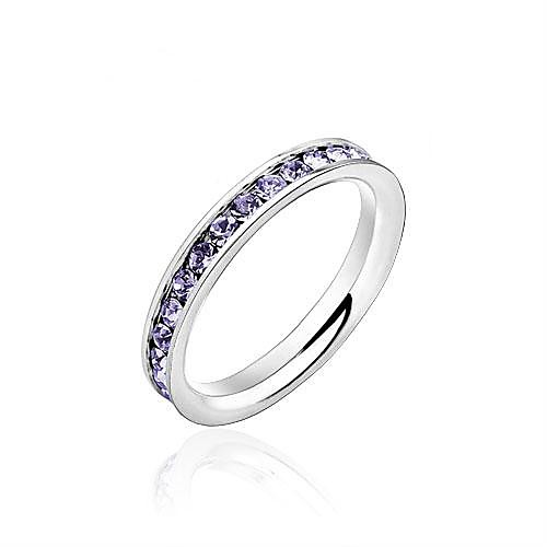 Fashion  Glamorous 316L Stainless Steel .1CT Channel-Set Eternity Ring