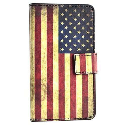 American Flag Pattern PU Leather Case with Stand and Card Slot for Huawei Y330