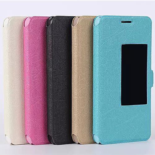 Line Stripes Window Design PU Leather Full Body Case with Stand for Huawei Honor 6 (Assorted Colors)