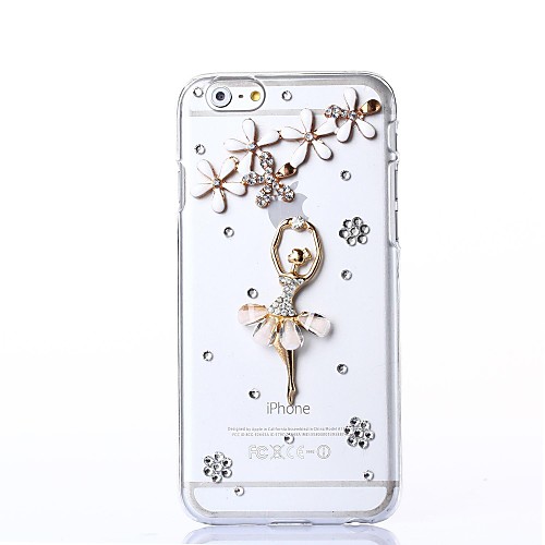 DIY Ballet Girl with Rhinestones Pattern Plastic Hard Cover for iPhone 6